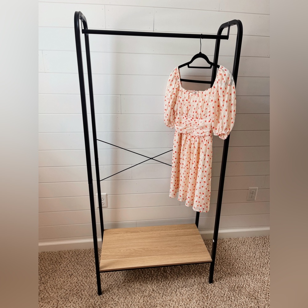 Moon River Pink Polka Dot Dress